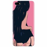 Husa silicon pentru Huawei Y5 2018, Girl With Long Hair