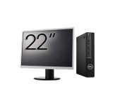 Pachet Calculator Second Hand DELL OptiPlex 3080 MiniPC, Intel Core i5-10500 3.10 - 4.50GHz, 16GB DDR4, 256GB SSD + Monitor 22 Inch NewTechnology Medi