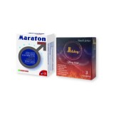 Cumpara ieftin Pachet pentru bărbați: Capsule afrodisiace MARATON FORTE, 20 buc + Prezervative DIBLONG Ultra Hot, 3 buc