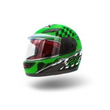 Casca moto copii integrala, marime YS, culoare negru/verde Cod Produs: MX_NEW XTR501-92