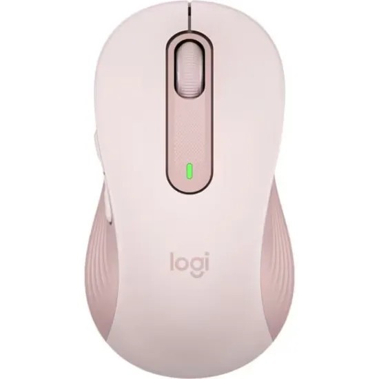 Mouse Wireless Nou LOGITECH Signature M650 Medium, Dual Mode, 2000 dpi, Bluetooth, Roz