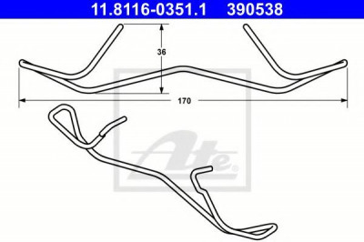 Arc, etrier frana RENAULT GRAND SCENIC III (JZ0/1) (2009 - 2016) ATE 11.8116-0351.1 foto