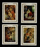 Insulele Cook 1981 - Crăciun, Rubens, picturi, arta, serie colite neuzate
