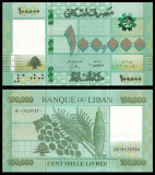 LIBAN █ bancnota █ 100000 Livres █ 2020 █ P-95d █ UNC █ necirculata