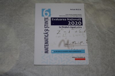 Matematica si stiinte - Evaluarea nationala 2020 la finalul clasei a VI - a foto