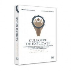 Culegere de explicatii ale raspunsurilor la subiectele de la examenele de admitere la Facultatea de Drept, Universitatea din Bucuresti. Economie si ga