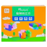 Puzzle din lemn - Forme 3D, Oem
