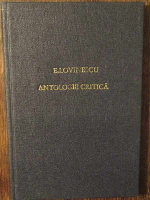 Antologie critică - E. Lovinescu (1921) foto