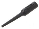 Terminal de măsurare 3A neagră cu v&acirc;rf de 0,76mm - Izolație PVC