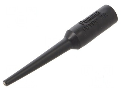 Terminal de măsurare 3A neagră cu v&amp;acirc;rf de 0,76mm - Izolație PVC foto
