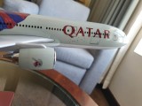 Macheta uriașă de avion Qatar Airways Barcelona | Perfect pt Cadou