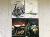 shimano 3 cataloage + catalog salmo fishing lures + 2 reviste revista magazin pescuit rute &amp; rolle / blinker in limba germana pescari