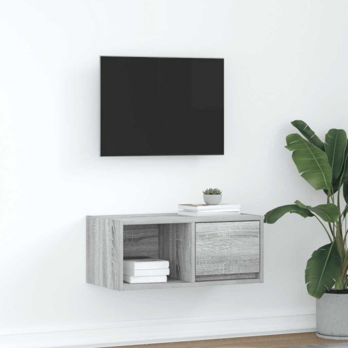 Gossi dulap tv gri sonoma 60x31x25,5 cm lemn prelucrat