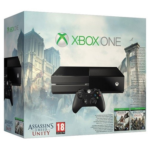 Consola XBOX One (fara Kinect) + Assassin's Creed Bundle (Black Flag &  Unity - Cod Voucher) SH ( Second Hand) | arhiva Okazii.ro