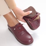 Pantofi dama casual Bordo din Piele Naturala Samiana, 36