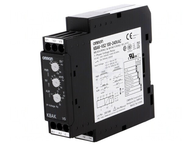 Releu Monitorizare Tensiune 100-240VAC SPDT