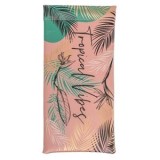 Husă pentru ochelari cu arc, roz, model frunze tropicale, CMCLASS