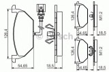 Set placute frana,frana disc VW GOLF V (1K1) (2003 - 2009) BOSCH 0 986 495 213