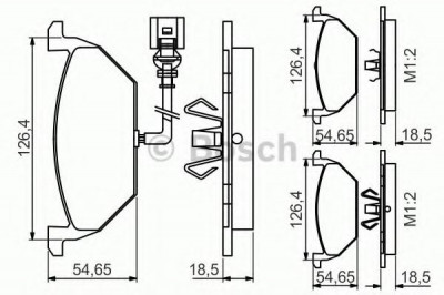 Set placute frana,frana disc VW GOLF V Variant (1K5) (2007 - 2009) BOSCH 0 986 495 213 foto