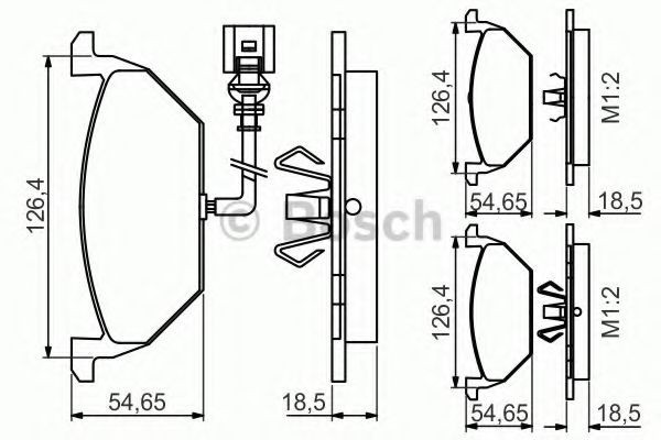 Set placute frana,frana disc SKODA ROOMSTER (5J) (2006 - 2015) BOSCH 0 986 495 213