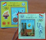 REP-PARAGUAY-SPORT-''OLIMPIADA-de vare-MUNCHEN- 1972'' Deschiderea-emisia nr.5- -2Colite Dant.&amp;Nedant.-MNH-Nestamp.RARR!!-Vezi-Scan