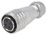 Mufă Mamă SA16 4 Pin IP67 5A 500V pentru Cablu 5-8mm