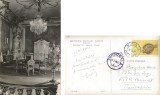 *Romania, Sinaia, Interior din muzel Peles, carte postala ilustrata, circulata intern, 1964, Printata