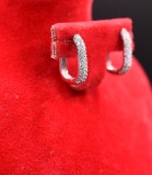 Cumpara ieftin Cercei Rotunzi Din Argint 925 Rodiat, Cu Zirconii Arg108C, Argintboutique