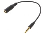 Cablu Audio Jack 3,5mm 4Pin 0,2m Negru, Gembird