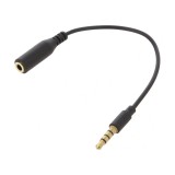 Cablu Audio Jack 3,5mm 4Pin 0,2m Negru