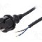 Cablu alimentare AC, 3m, 2 fire, culoare negru, cabluri, CEE 7/17 (C) mufa, PLASTROL - W-97236