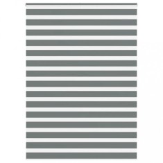vidaXL Jaluzea tip zebra gri &icirc;nchis lățime țesătură 155,9 cm poliester