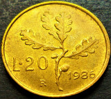 Moneda 20 LIRE - ITALIA, anul 1986 *cod 1120 A = UNC, Europa