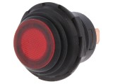 Comutator acţionat prin apăsare SPST, 10A/14VDC, IP65 - SCI R13-553B2L-01