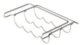 Suport universal pentru sticle de frigider pentru 4 sticle (max 1,5 l) pentru frigidere mari (Cromat)