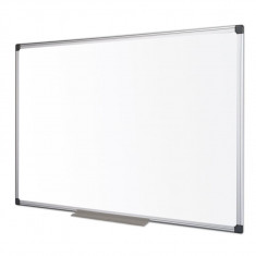 Tabla alba Whiteboard 60x80 cm, rama aluminiu, accesorii prindere, suport burete foto
