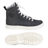 Ghete moto W-TEC Filipo gri inchis din piele, stil urban vintage