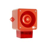 Semnalizator luminos și acustic 24VDC cu sirenă și lumină flash