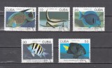 A12 S2 12 - Timbre foarte vechi - Cuba - pesti exotici, Fauna, Stampilat