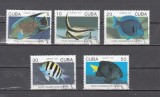 M2 TS1 12 - Timbre foarte vechi - Cuba - pesti exotici, Fauna, Stampilat