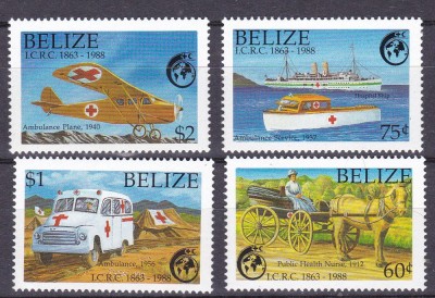 Belize 1988 Crucea rosie MI 1010-1013 MNH foto