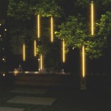 Lumini de meteoriți 8 buc. alb cald 50 cm 288 LED-uri int./ext.