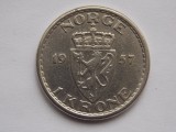 1 KRONE 1957 NORVEGIA