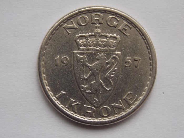 1 KRONE 1957 NORVEGIA