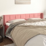 Cumpara ieftin Tăblie de pat cu aripioare roz 183x16x78/88 cm catifea