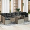 VidaXL Set de canapele pentru grădină 8 pcs Gri deschis Rattan poli 3357515