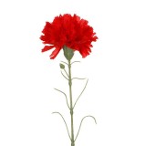 Floare decorativa artificiala, Garoafa, Rosu, 65 cm, ATU-087974, Oem