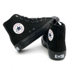 Tenisi unisex Converse All Star Gheata Mono Negru COD AD216 foto