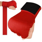 Bandaje elastice pentru box cu amortizare din gel și suport pentru &icirc;ncheietură &ndash; Negru L/XL