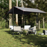 VidaXL Prelată de camping, gri și portocaliu, 300x294 cm, impermeabilă